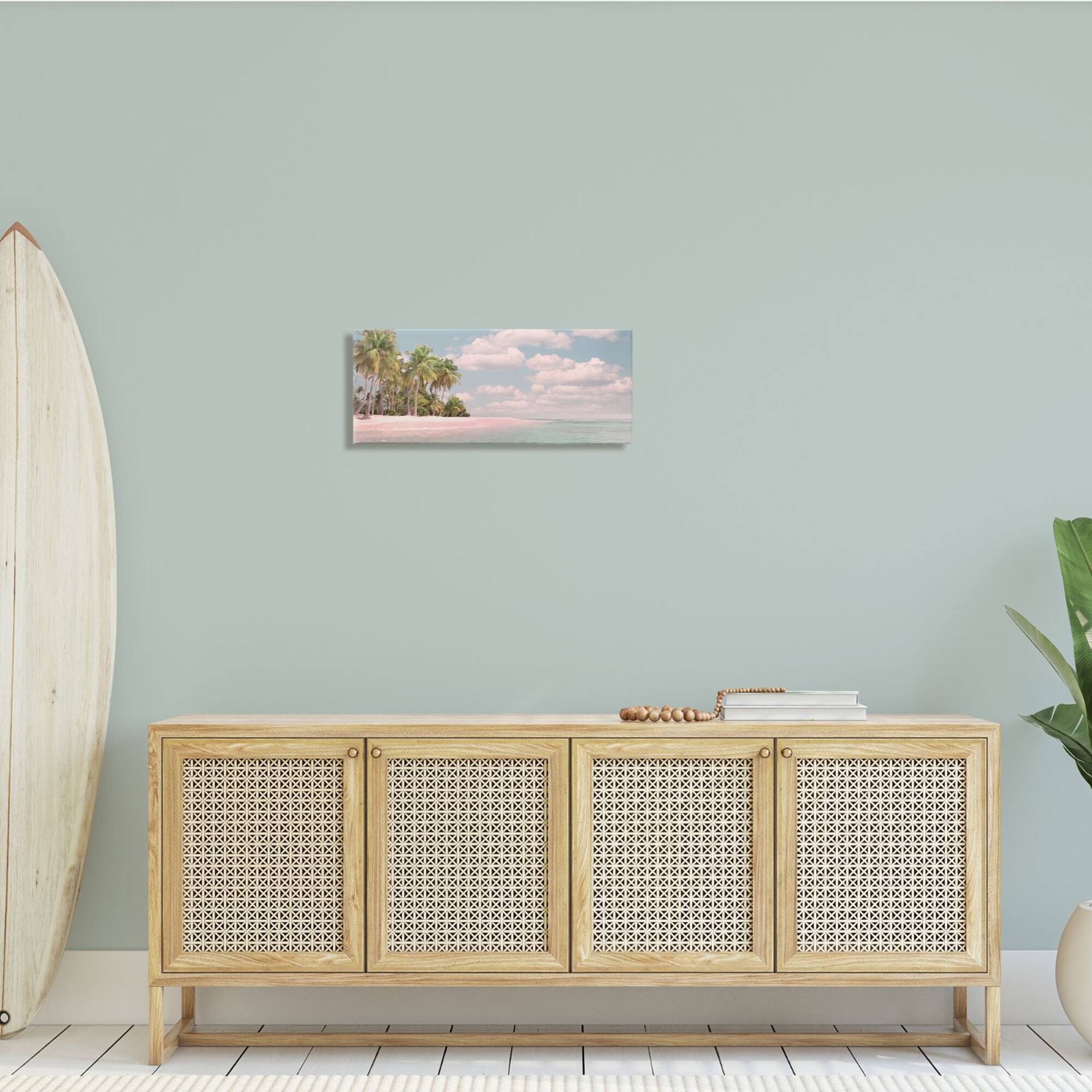 Stupell Industries Clear Water Tropical Beach Coast Sun Bleached Photography Canvas Wall Art